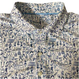 Johnnie-O Tailgater Polo XL Football Beer Cheerleaders College Game Day Novelty